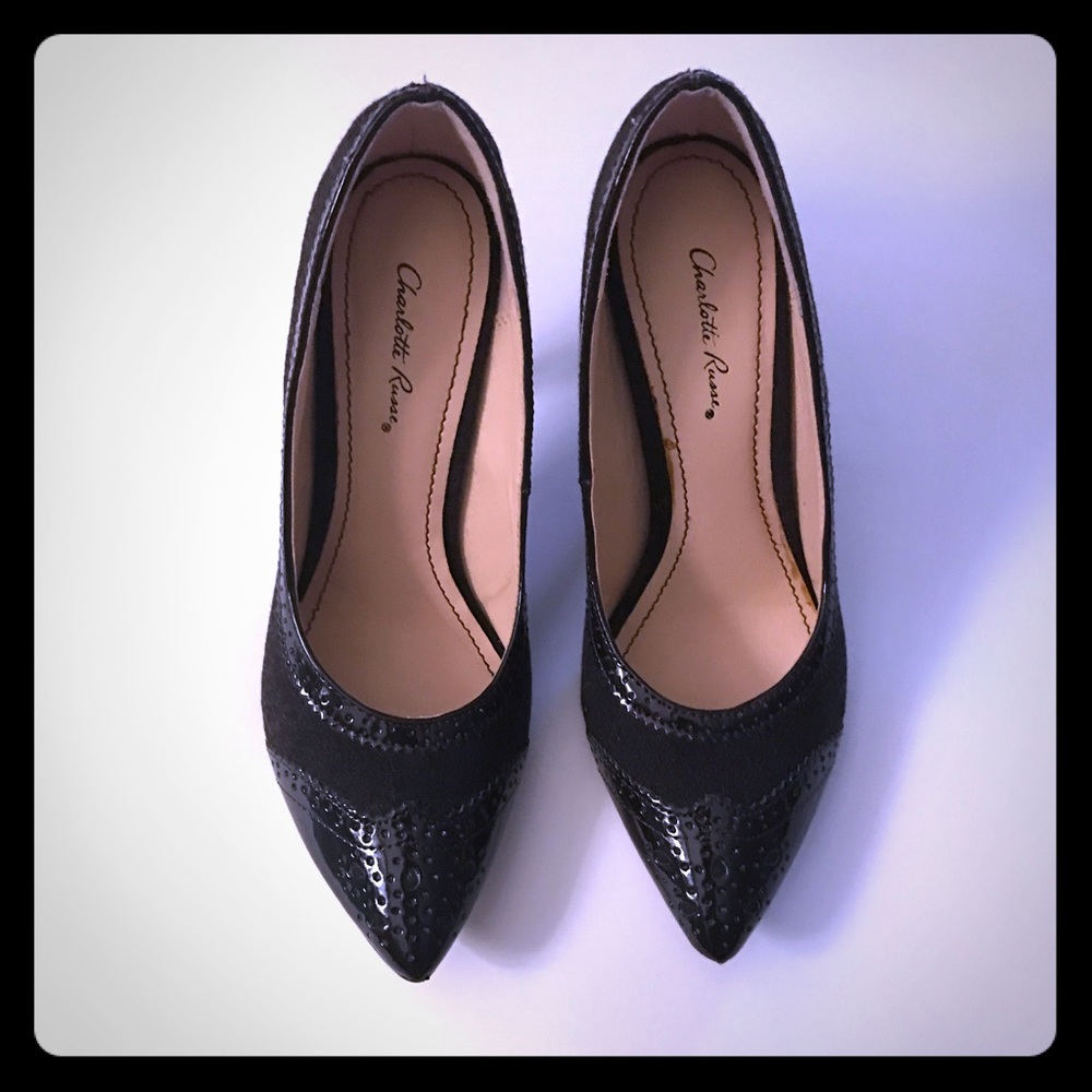 Charlotte Russe brown wing tip style size 7 pumps